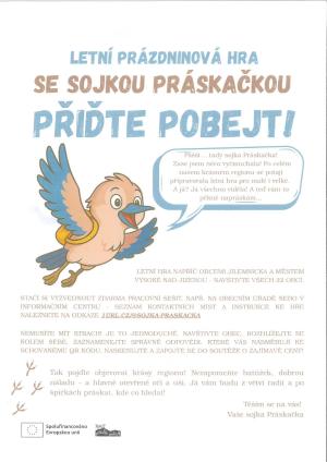 Letní prázdninová hra se sojkou Práskačkou PŘIJĎTE POBEJT 1
